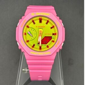 Casio G-Shock GMA-S2100BS-4A Pink Green Analog Digital Women’s Watch